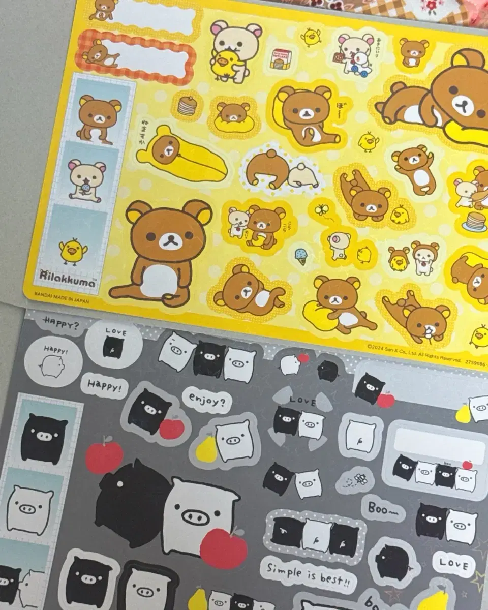 일본 고전 빈티지 산엑스 스티커세트 일괄