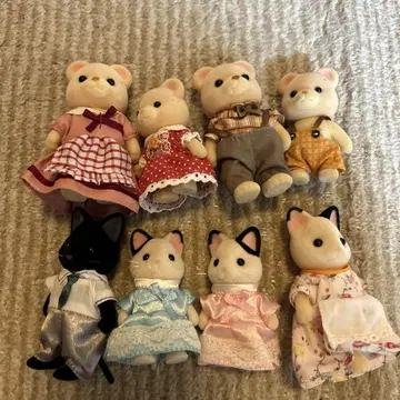 실바니안 패밀리 인형 곰돌이 패밀리와 고양이 패밀리 세트