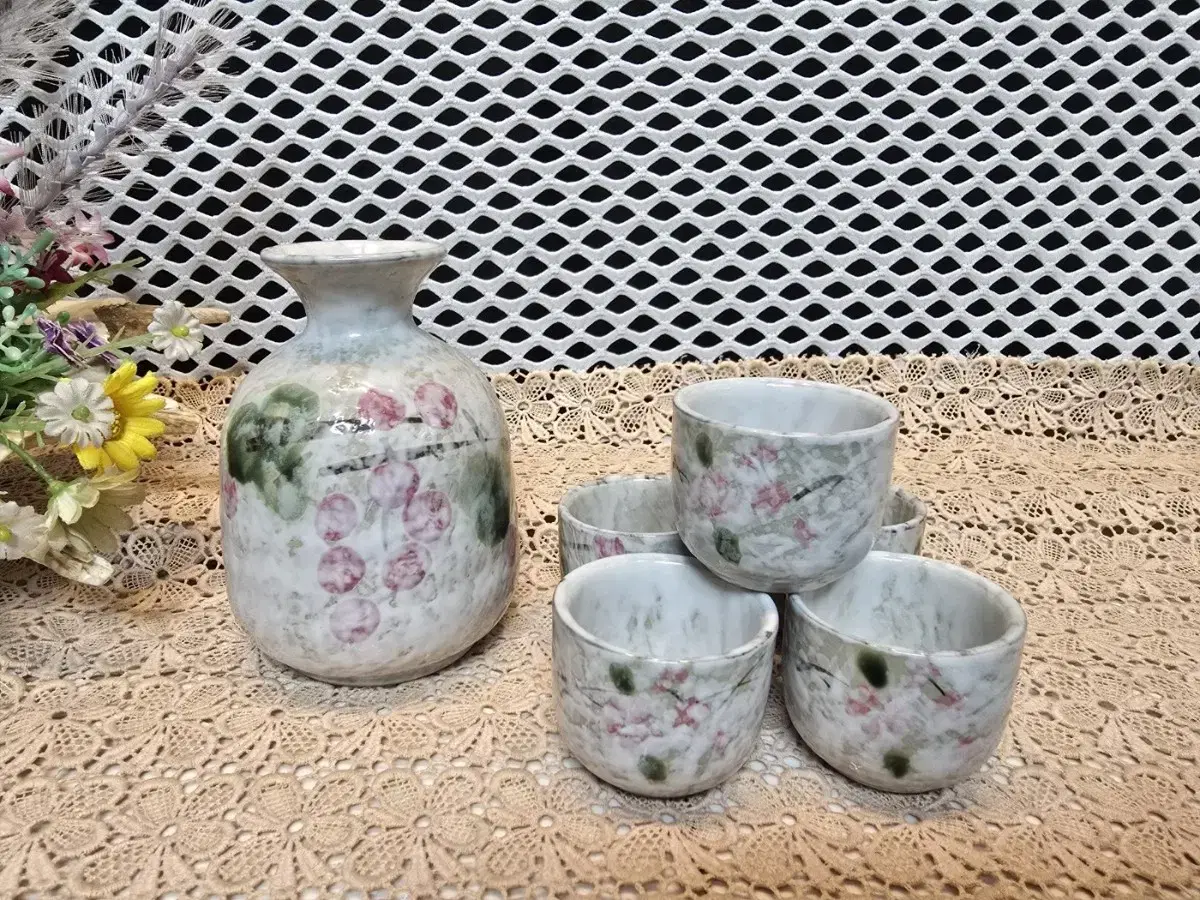 일본 노빌타 (Nobilta) 주병과 잔 6점