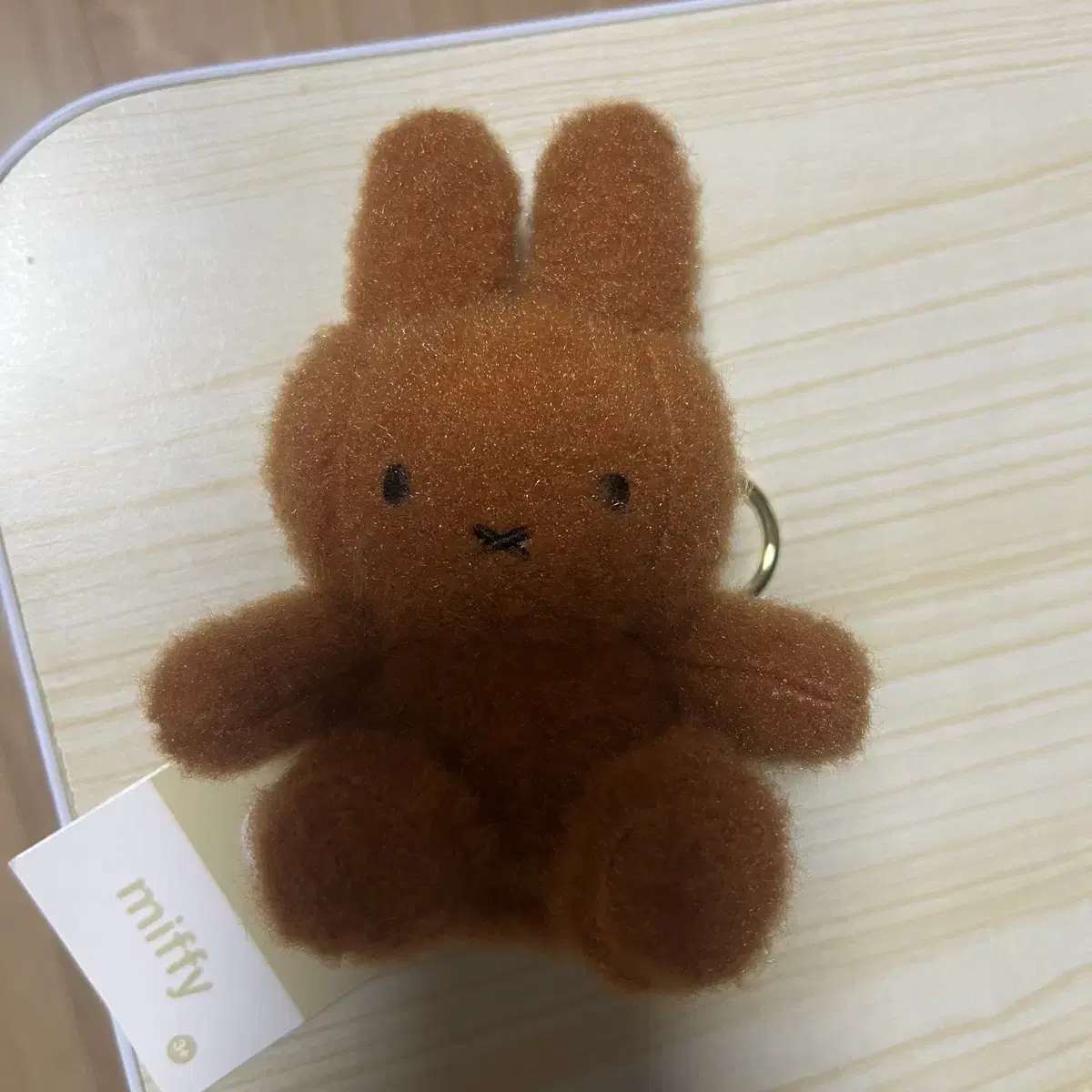 뽀글이 탄 미피 갈색 미피 인형 키링