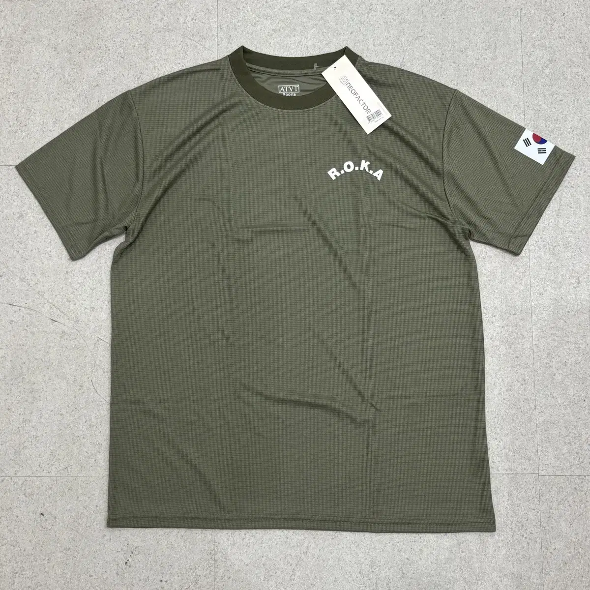R.O.K.A Short Sleeve T-Shirt 110 KOREA ARMY Waffle Functional Short Sleeve Khaki