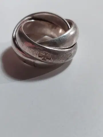 빈티지 나바호족 초와이드 3줄 디자인 반지 실버925