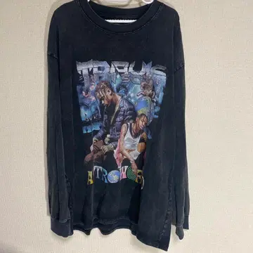 래퍼 트래비스 스캇 그래픽 긴팔