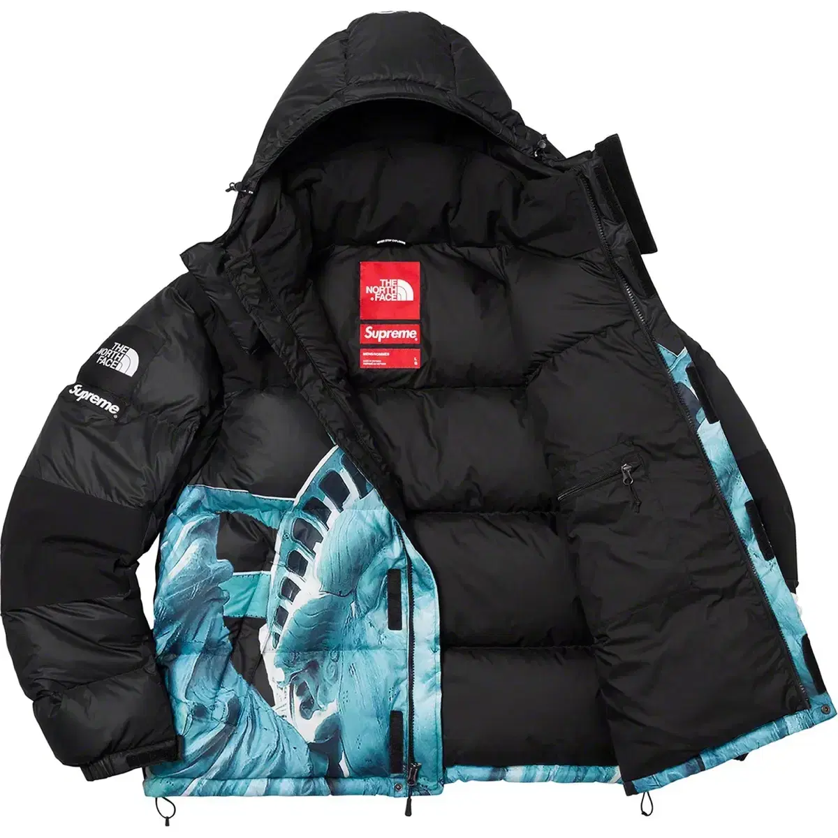 슈프림 노스페이스 자유의 여신상 발토로 패딩 supreme