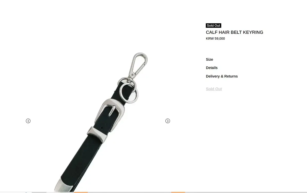 카미엔 키링 벨트 CALF HAIR BELT KEYRING