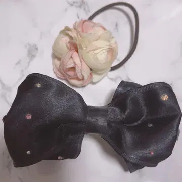 라파페 푹신한 리본 머리핀 비쥬