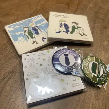 로미오의 파란 하늘 호텔 콜라보 캔뱃지 코스터 메모장 세트