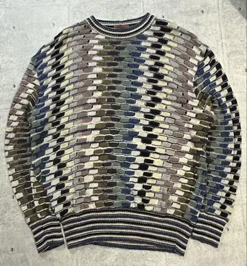 MISSONI 미쏘니 올 패턴 니트 썸머 니트 멀티 컬러 이탈리아제