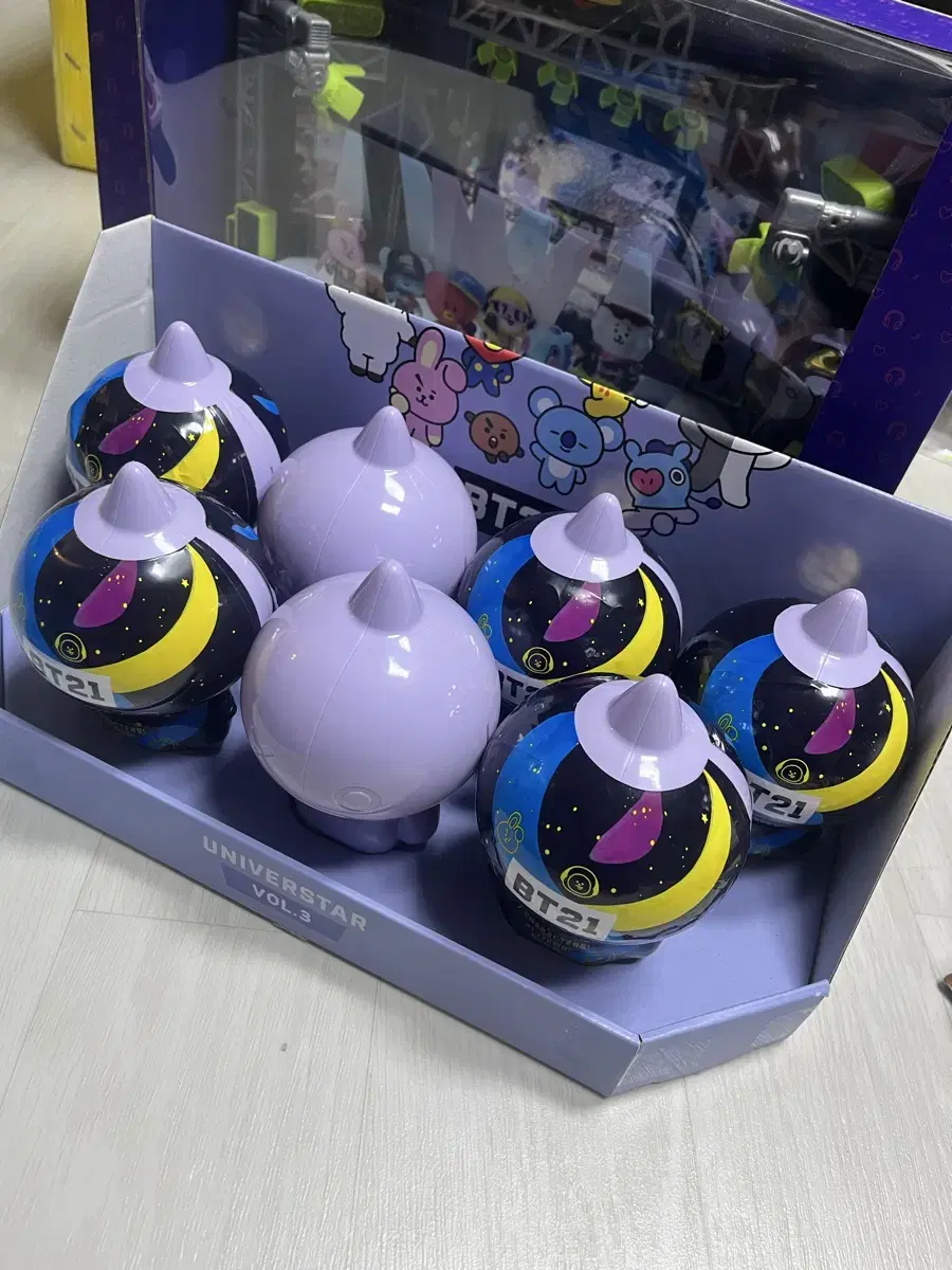 BT21 컬렉터블 피규어 블라인드 팩 Vol 3 일괄 세트(7개) 판매