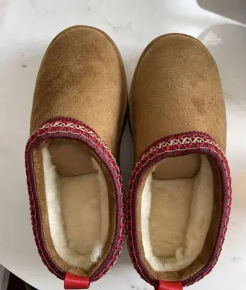 여성용 슬리퍼 플랫폼 미니 부츠 스웨이드 23.5cm