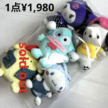 새상품 4종 빈티지 레트로 마스코트 키링 Sanrio 한교동 쿠로미