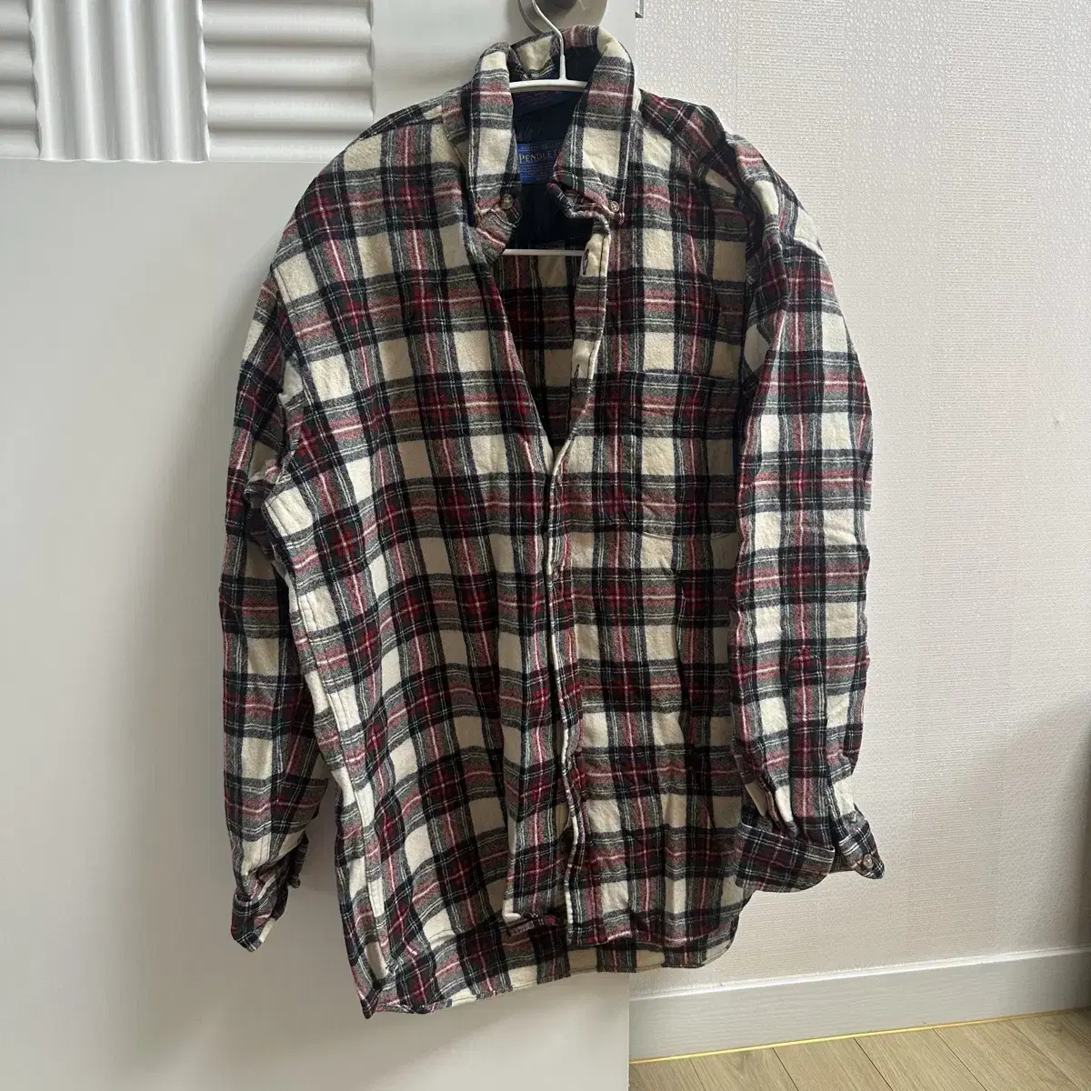 빈티지 너드 체크 셔츠 모리 니혼진 큐빈티지와이즈걸샵오공이