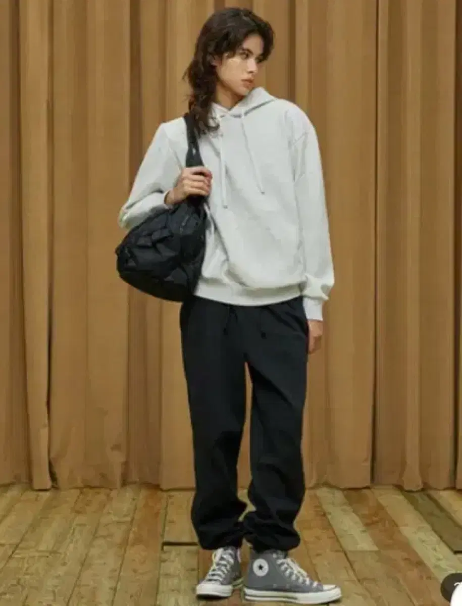 MULAWARE UNI DOUBLE LOGO HOODIE MELANGE GRAY