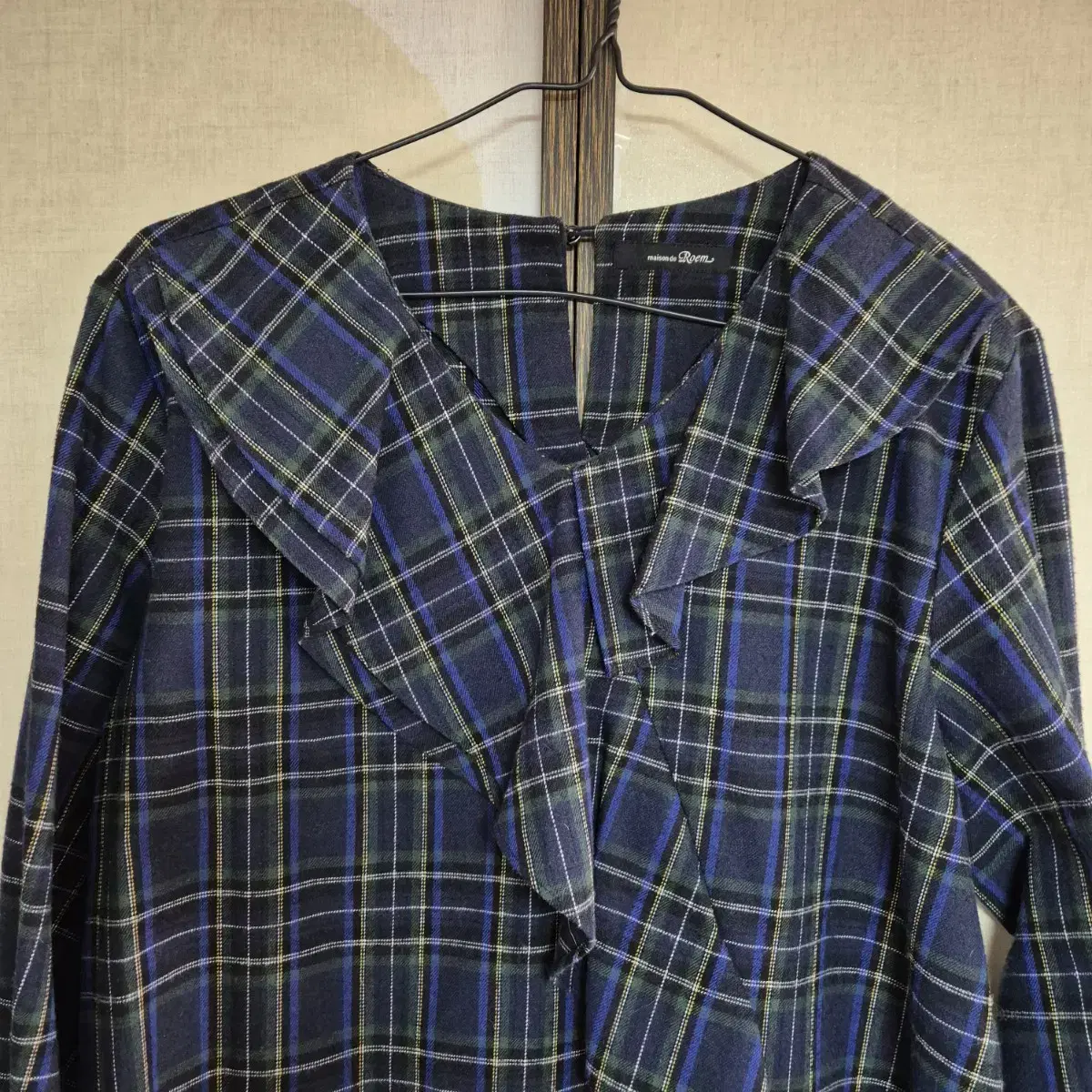 roem CHECKED BLOUSE