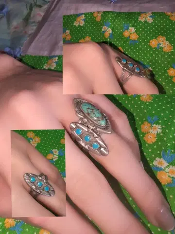 INDIANJEWELRY 실버 터콰이즈 반지 NAVAJHO