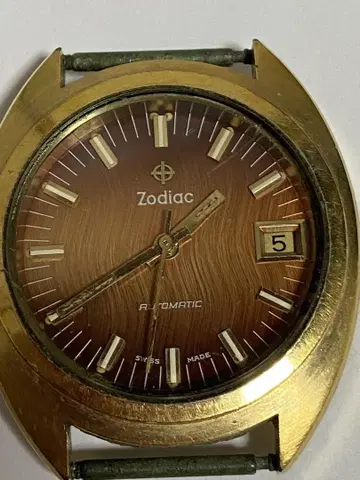 ZODIAC AUTOMATIC  자동 감기 날짜 표시 여성용 손목시계