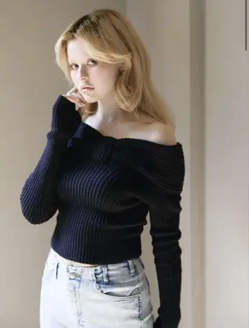ANDMARY Amanda 오프숄더 탑스 블랙