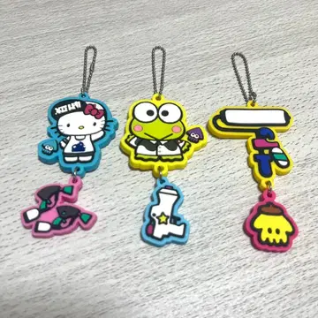 산리오 스프라툰 콜라보 러버 키링 3개 세트