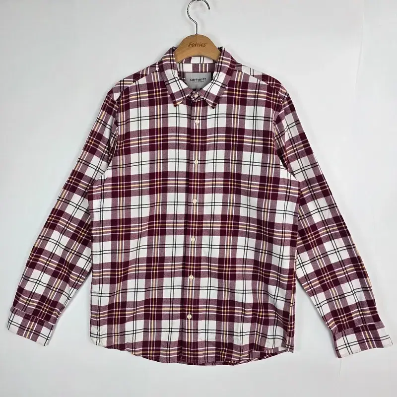 칼하트 Carhartt WIP 체크 플란넬 셔츠 버건디 M