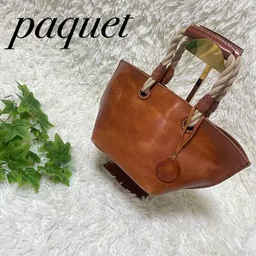새상품급! paquet 천연 가죽 미니 토트백 로프 핸들