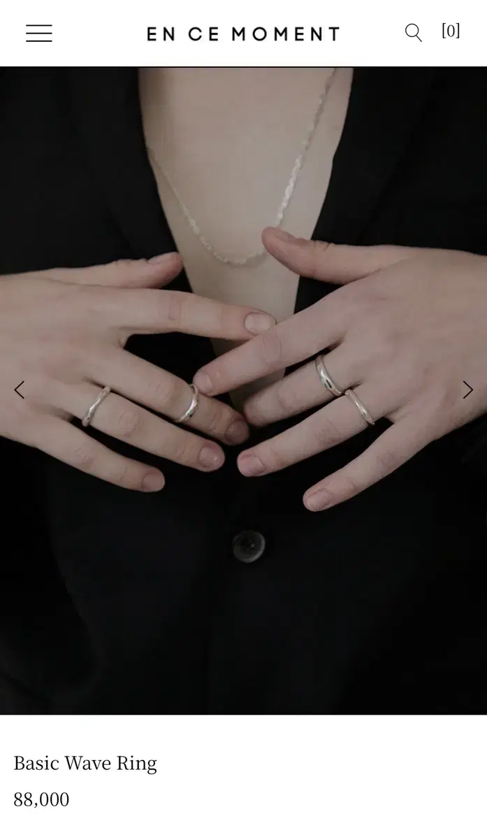 정가88000 앙스모멍 basic wave ring 925실버반지