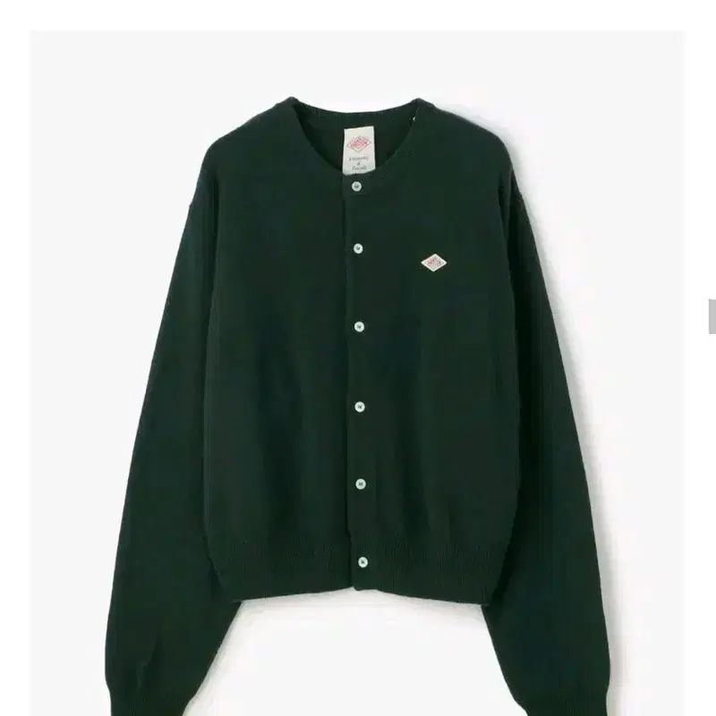 24FW 단톤 DANTON 램스울 크루넥 니트 가디건 여성용 다크그린