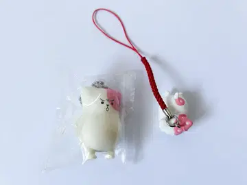 키노이코이 강아지 털이 복슬복슬 키링, 스트랩 2개 세트