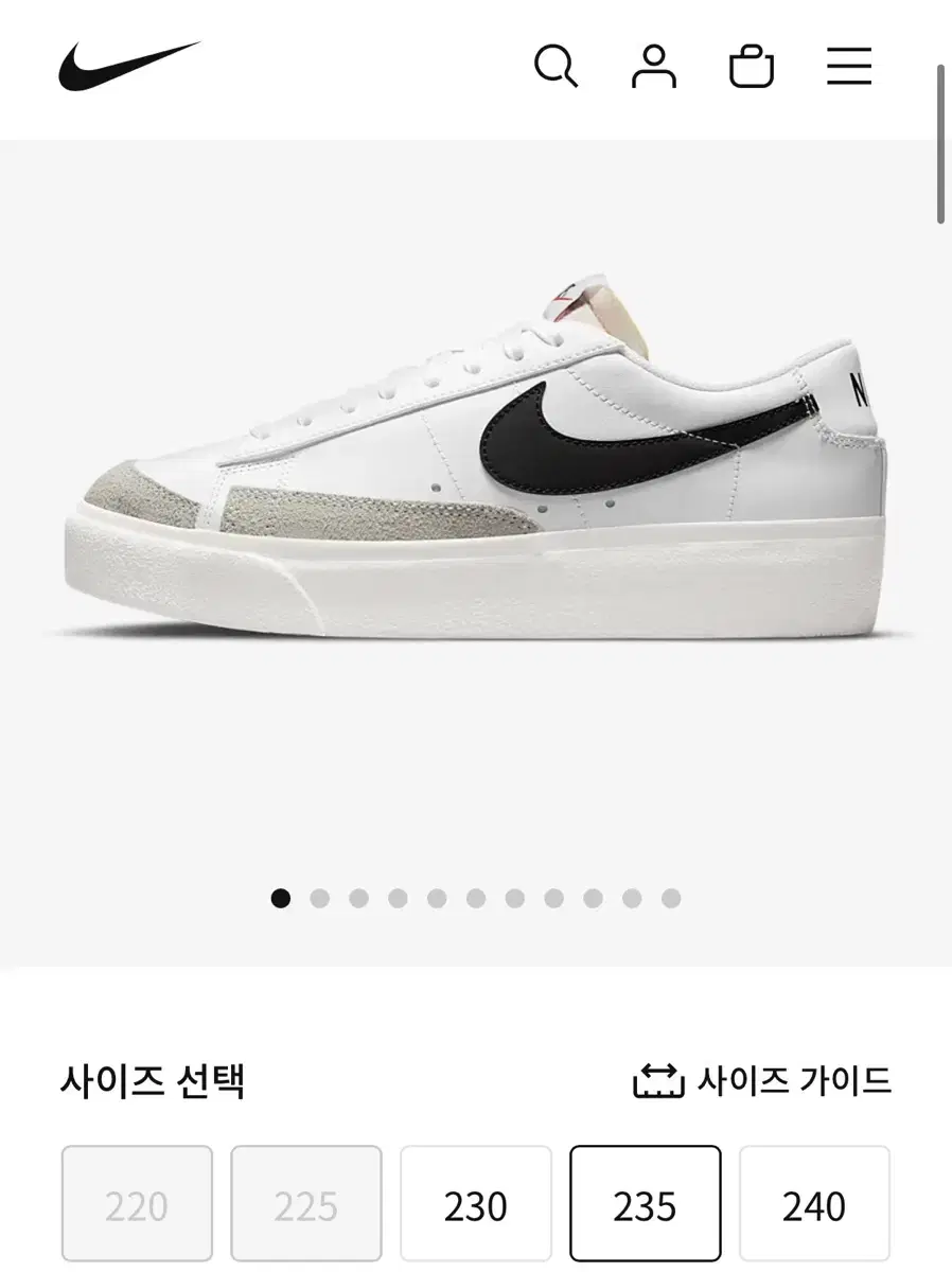 나이키 블레이저 플랫폼 235