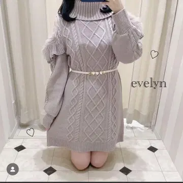 evelyn 페더 터틀 니트 핑크