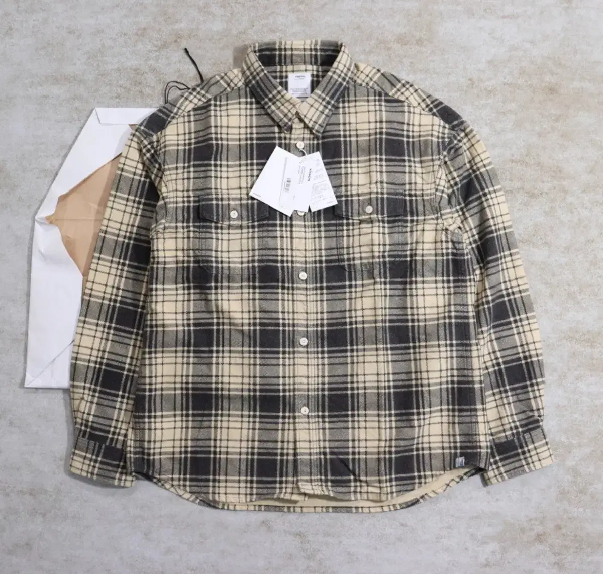 [4]비즈빔24AW Pioneer Khadi Check 파이오니어 셔츠