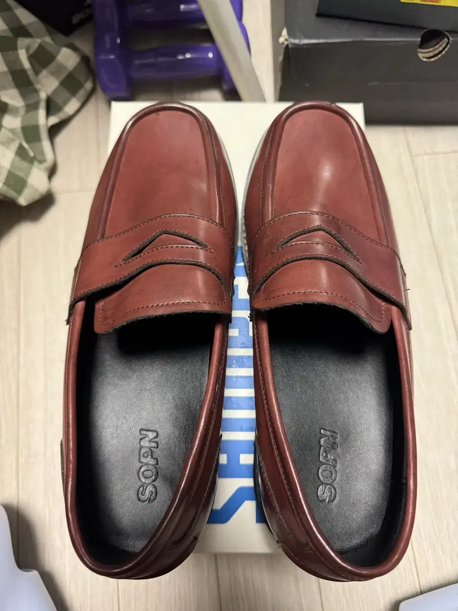 슈펜 남자 갈색 로퍼 새상품 280
