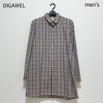 DIGAWEL 롱 셔츠 체크 1 M 코튼 10 0%
