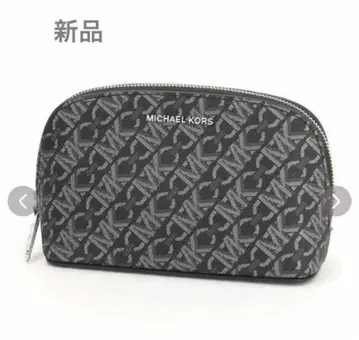 마이클 코어스 엠파이어 시그니처 로고 메탈릭 트래블 파우치 스몰