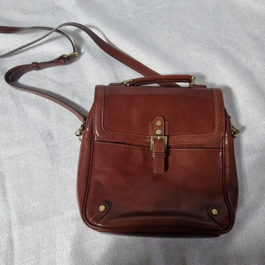 Nicole Saint-Gilles Natural Leather Crossbody Bag #니콜생질르