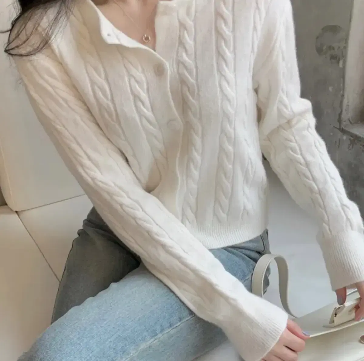 꽈배기 소프트 가디건