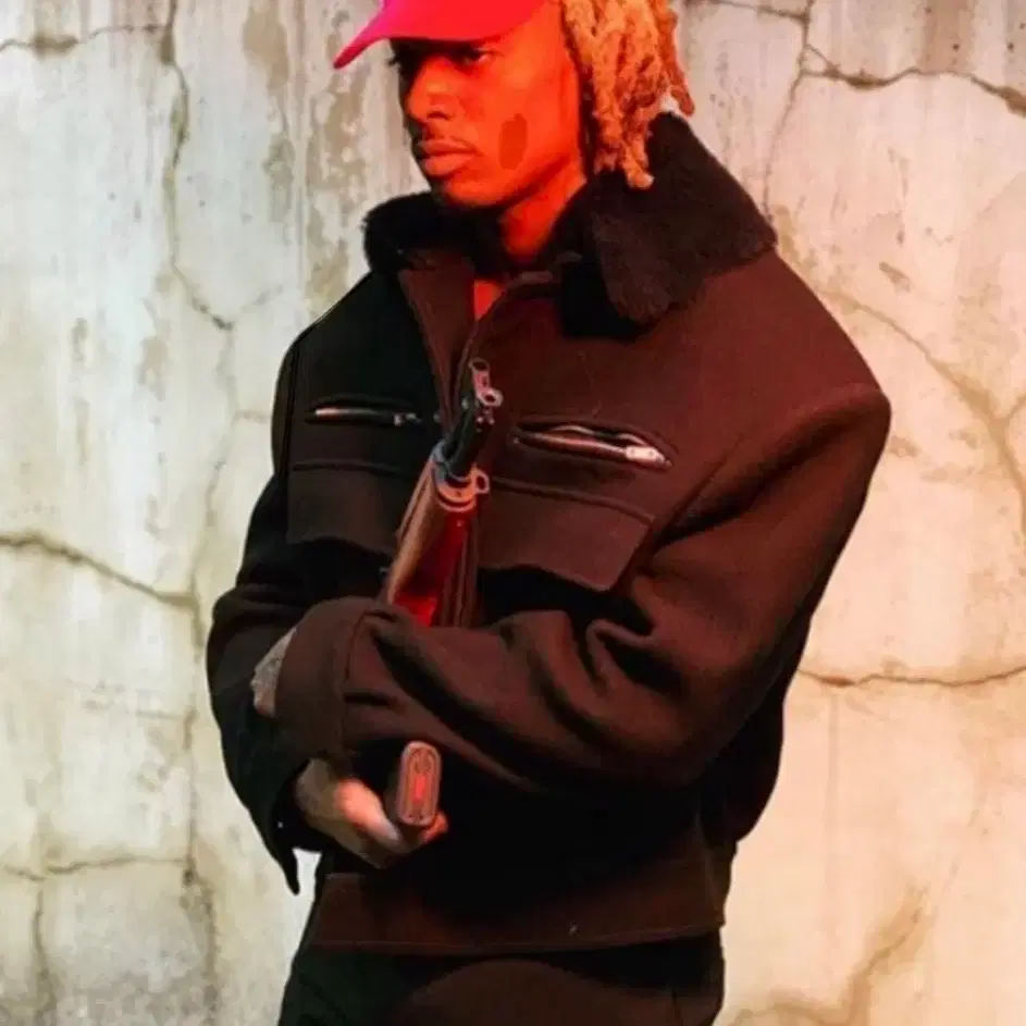 라프시몬스 19AW 밀리터리 크롭 자켓