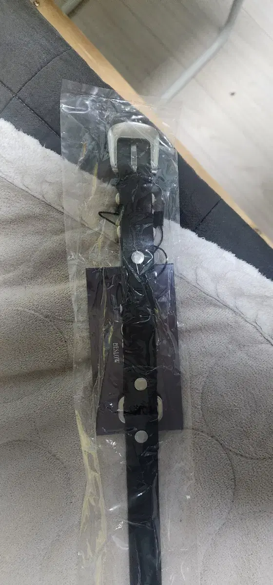 비슬로우 100%소가죽 square slim leather belt.