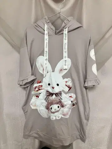 노에미 마이멜로디 후드 부착 반팔 원피스 핑크