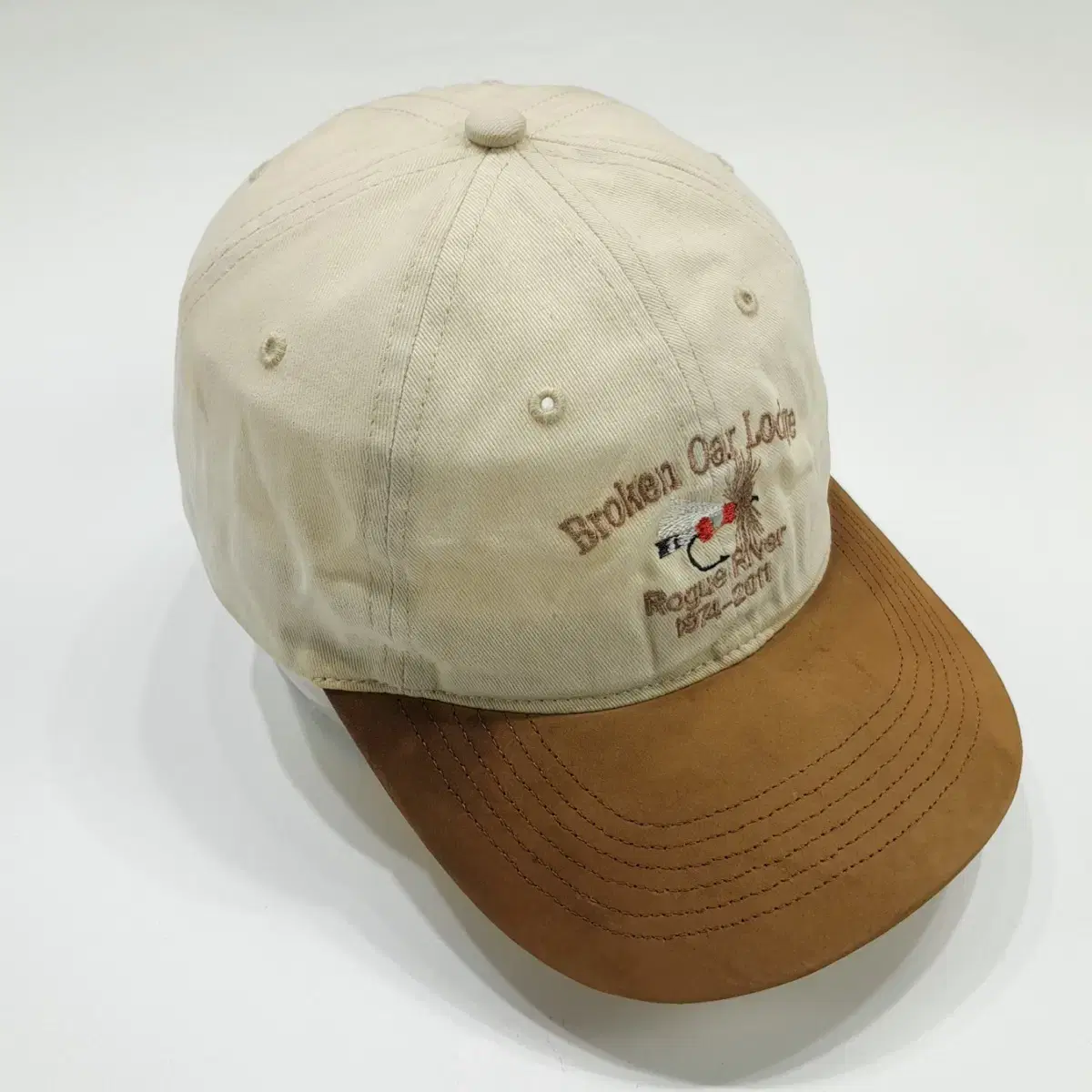 (H14)Broken Oar Lodge suede ball cap