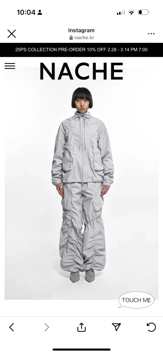 나체 nache SMOCKING CONVEX PANTS