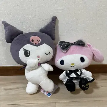 마이멜로디&쿠로미 봉제 인형 세트 약 30cm