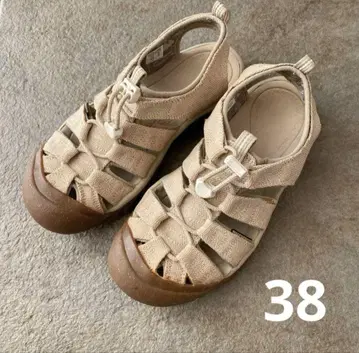 단종 새상품급 킨 샌들 38 캔버스 NEWPORT RETRO
