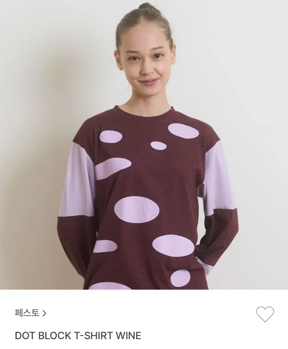 페스토 DOT BLOCK T-SHIRT WINE