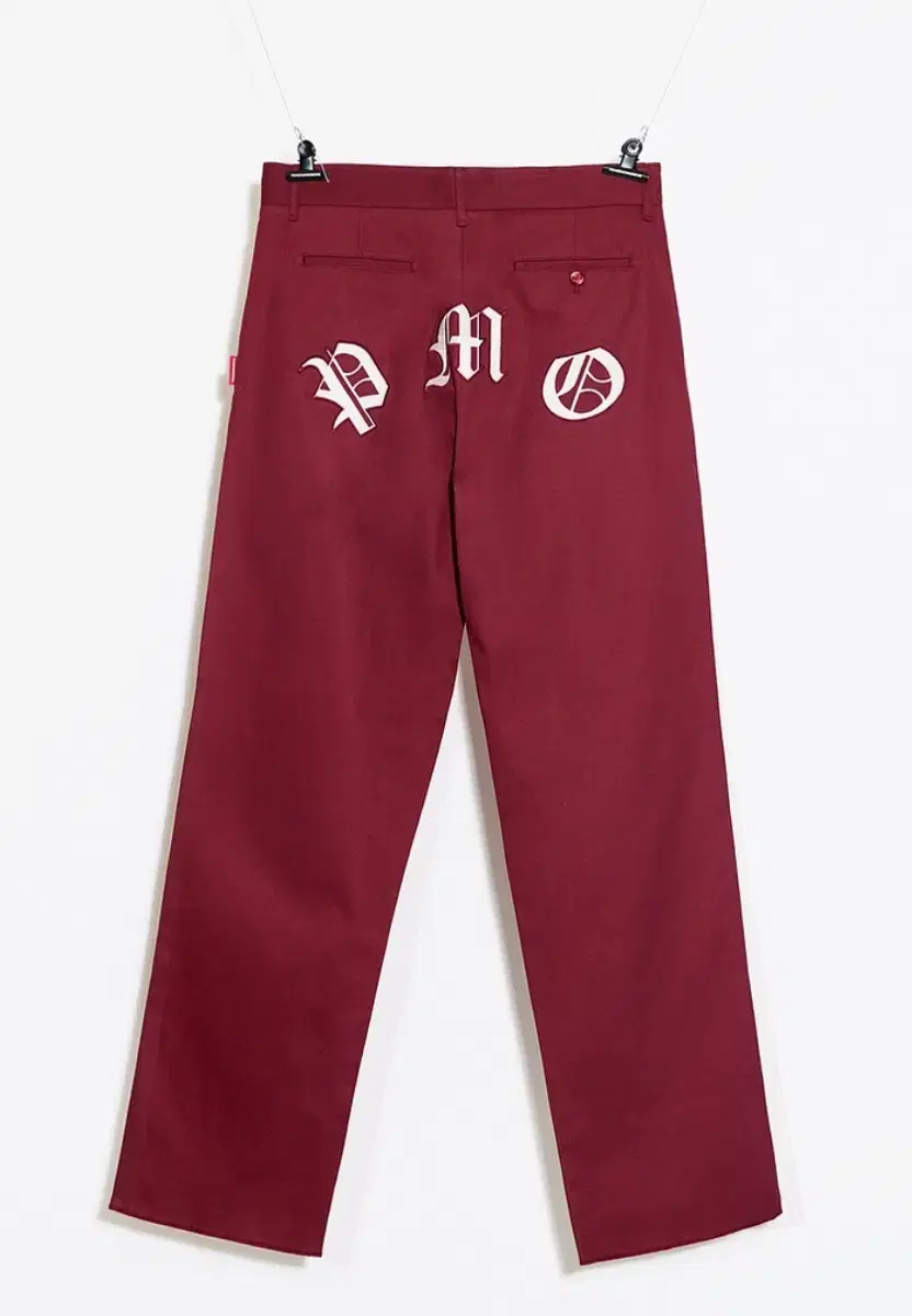 (Full-length) Piece minus one burgundy work pants