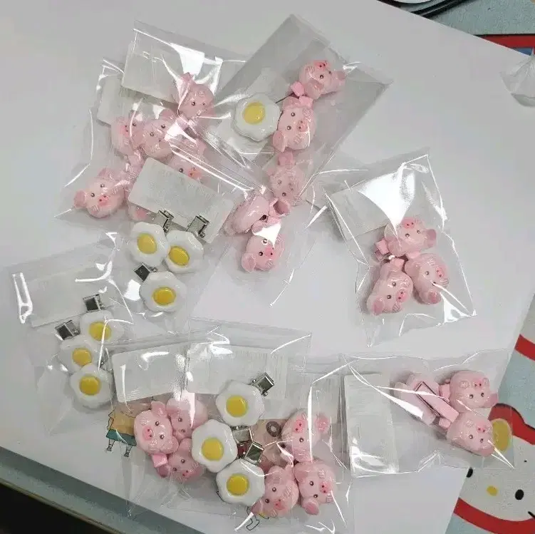 (33개일괄) 계란후라이 미니집게핀