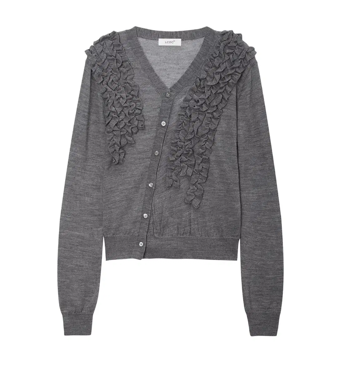 LCDC 가디건 ASYMMETRIC FRILL CARDIGAN