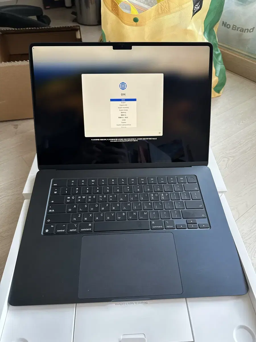 맥북에어 M2 15인치 미드나이트 8GB/256GB 박스풀