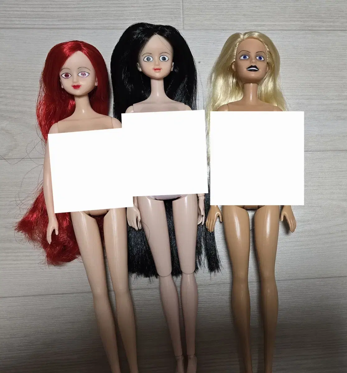 (일괄)미미인형 바비인형 리페인팅/식모 3체