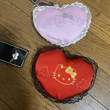 산리오 헬로키티 하트 파우치 천사 키티 악마 키티