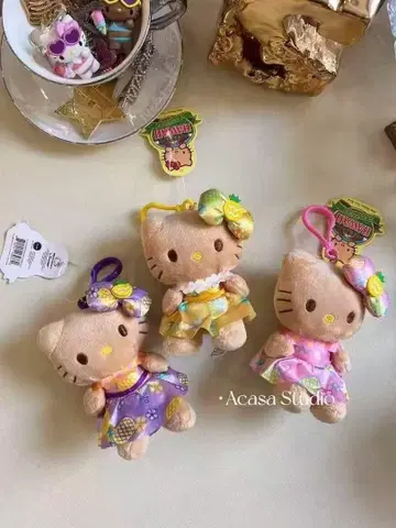 하와이 한정판 인형 일광화상 키티 3종 키티